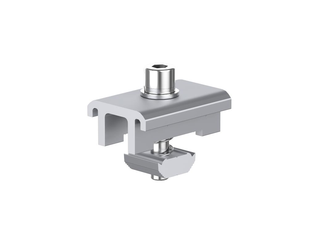 Konstrukcije za SE ANTAI za trapezni lim, mini rail, 150mm, set za 6 panela, frameless klampe