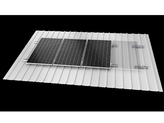 Konstrukcije za SE ANTAI za trapezni lim H45, mini rail, 400mm, set za 6 panela, univerzalne klampe