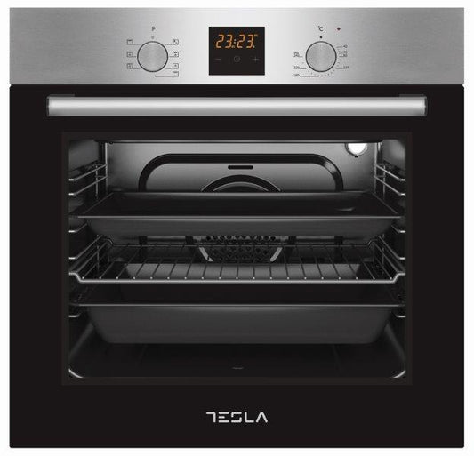 Ugradna rerna TESLA BO800SX ventilatorska/60L/mehanicka/inox