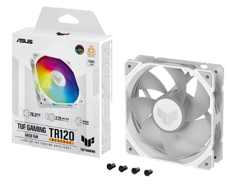 TUF GAMING TR120 ARGB REVERSE WHITE ventilator