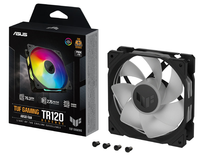 TUF GAMING TR120 ARGB REVERSE BLACK ventilator