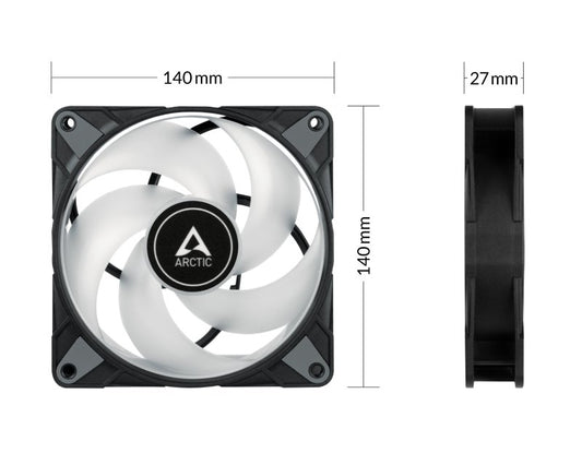 P14 PWM PST A-RGB 140mm ventilator crni (ACFAN00239A)