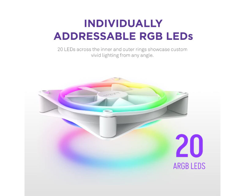 F140RGB Core 140mm ventilator beli (RF-D14SF-W1)