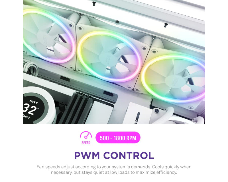F140RGB Core 140mm ventilator beli (RF-D14SF-W1)