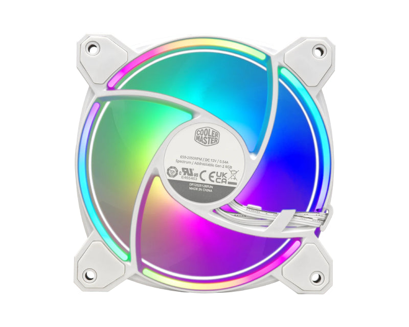 Master Fan MF120 HALO2 3in1 White edition 120mm ventilator beli (MFL-B2DW-213P2-R2)