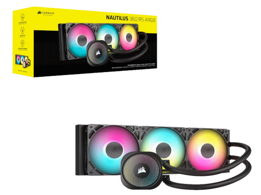 Kuler za CPU CORSAIR NAUTILUS 360/ARGB/360mm/triple fan/vodeno hladenje/crna