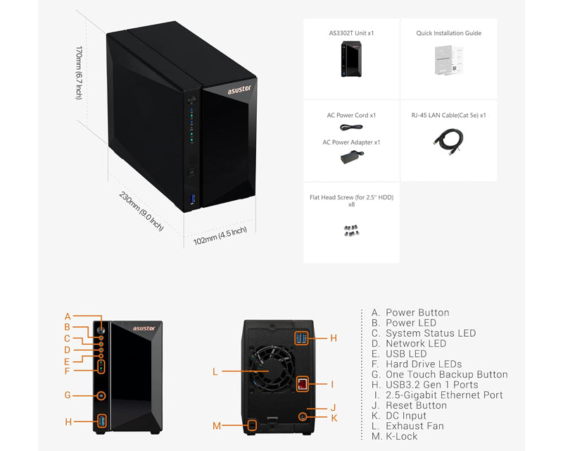 NAS Storage Server DRIVESTOR 2 Pro AS3302T v2