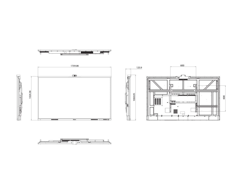75 inča 75WM6FE 4K UHD LED 400 nita Interactive Display sa kamerom