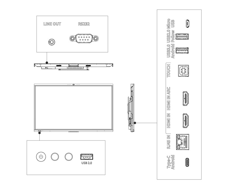 86 inča LCH86-MC410-B-S2 UHD Smart Interactive Whiteboard sa kamerom