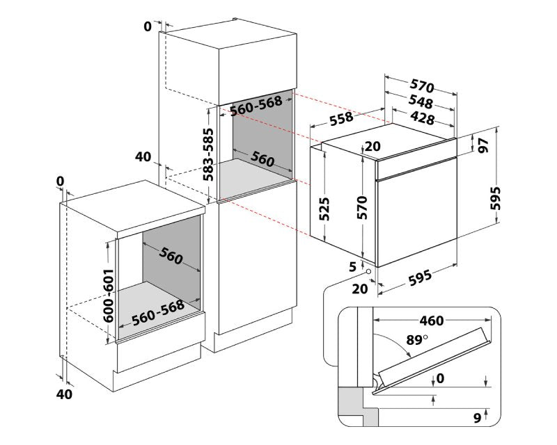 OMSR58CU1SB ugradna rerna