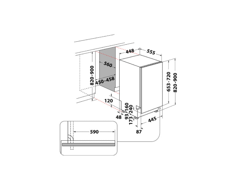 WH6IB10BS7LA0 ugradna mašina za pranje sudova – 45cm