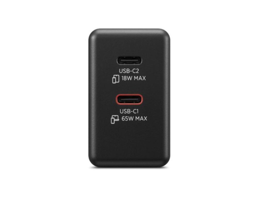 Lenovo Dual USB-C 65W GaN punjac crni