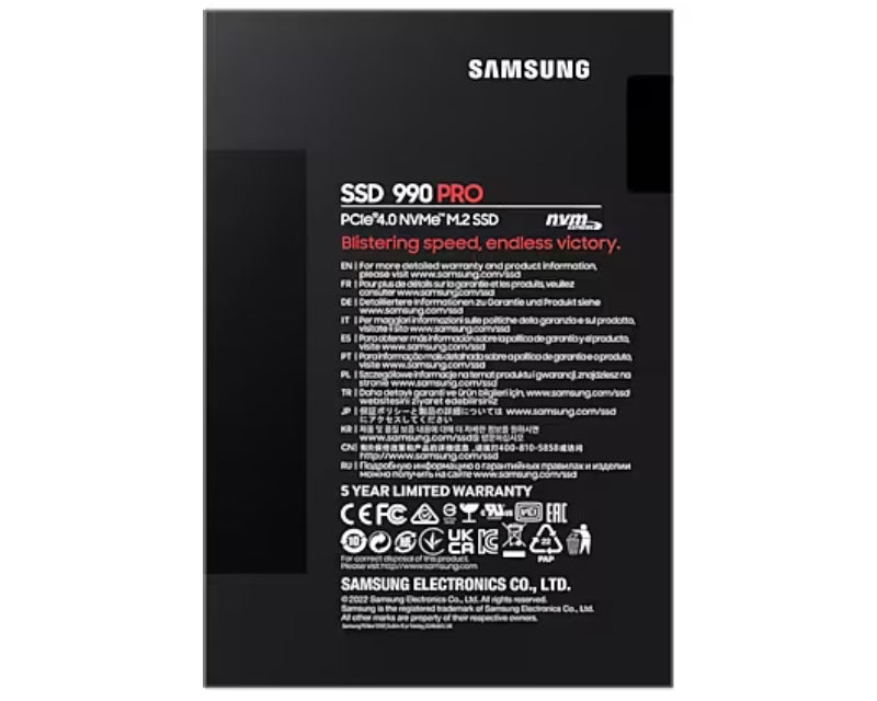 4TB M.2 NVMe MZ-V9P4T0BW 990 Pro Series SSD