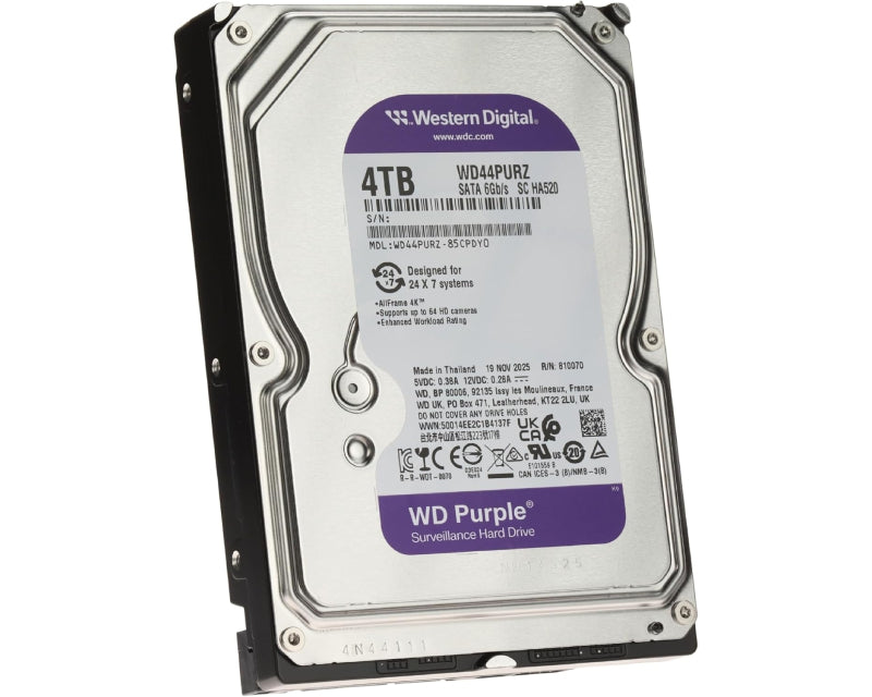 4TB 3.5 inča SATA III 128MB IntelliPower WD44PURZ Purple hard disk