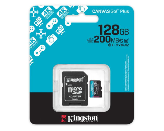 Memorijska kartica U3 V30 microSDXC 128GB Canvas Go Plus 200MB/s A2 + adapter SDCG4/128GB