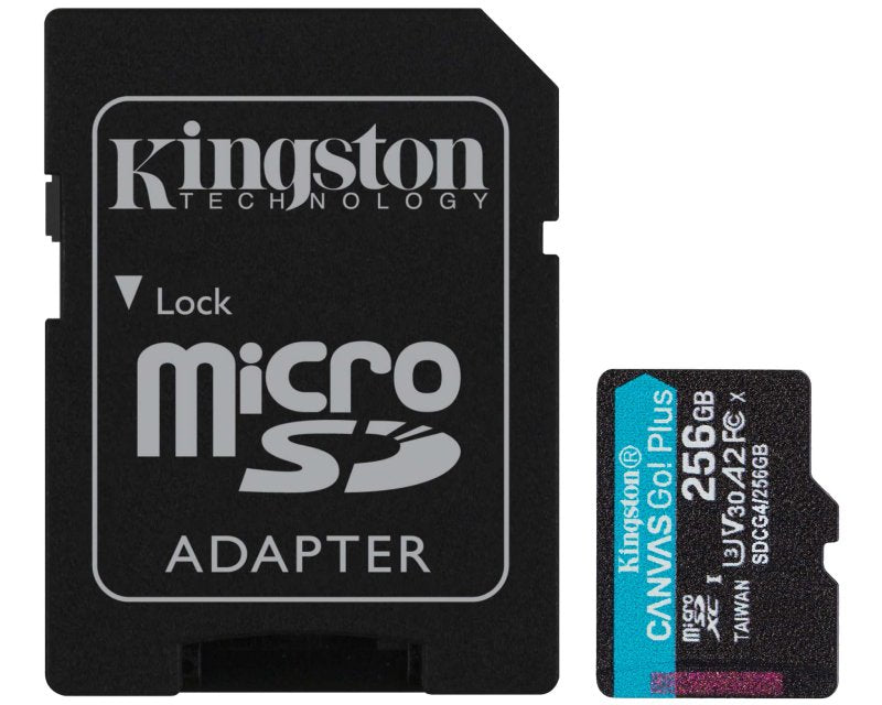 Memorijska kartica U3 V30 microSDXC 256GB Canvas Go Plus 200MB/s A2 + adapter SDCG4/256GB