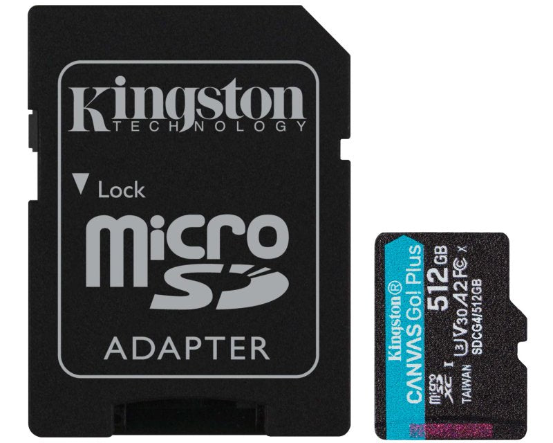 Memorijska kartica U3 V30 microSDXC 512GB Canvas Go Plus 200MB/s A2 + adapter SDCG4/512GB