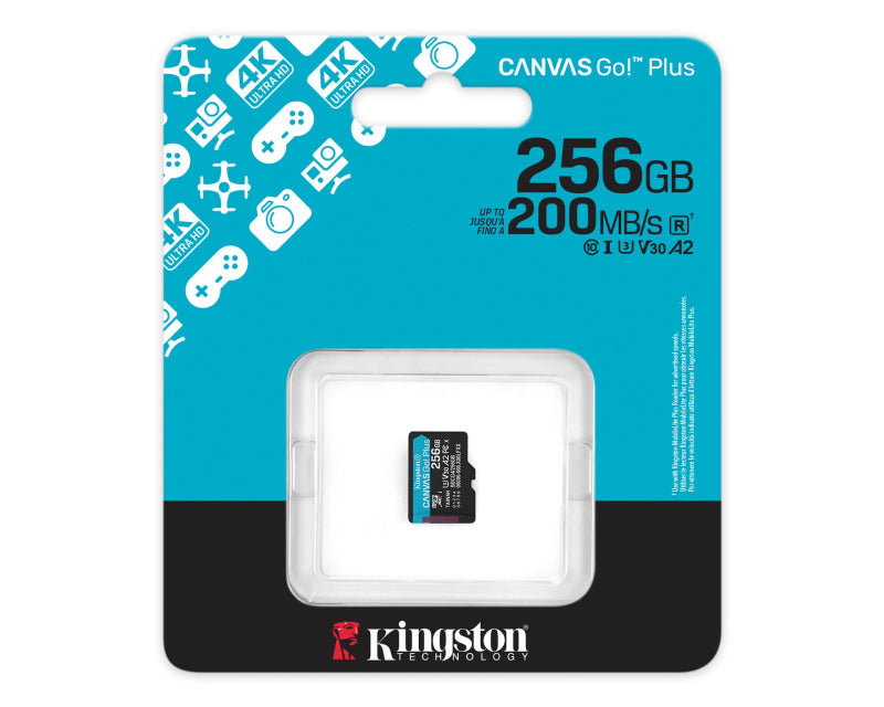 Memorijska kartica U3 V30 microSDXC 256GB Canvas Go Plus 200MB/s A2 SDCG4/256GBSP
