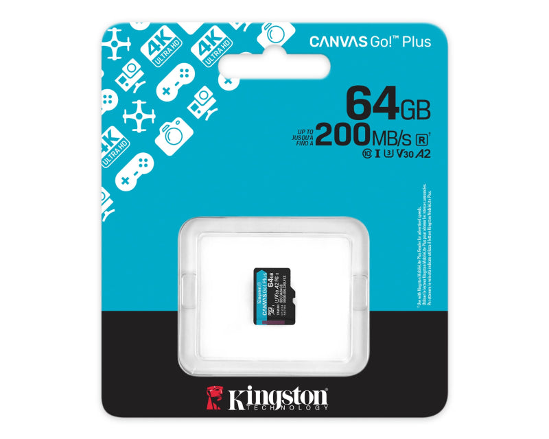 Memorijska kartica U3 V30 microSDXC 64GB Canvas Go Plus 200MB/s A2 SDCG4/64GBSP