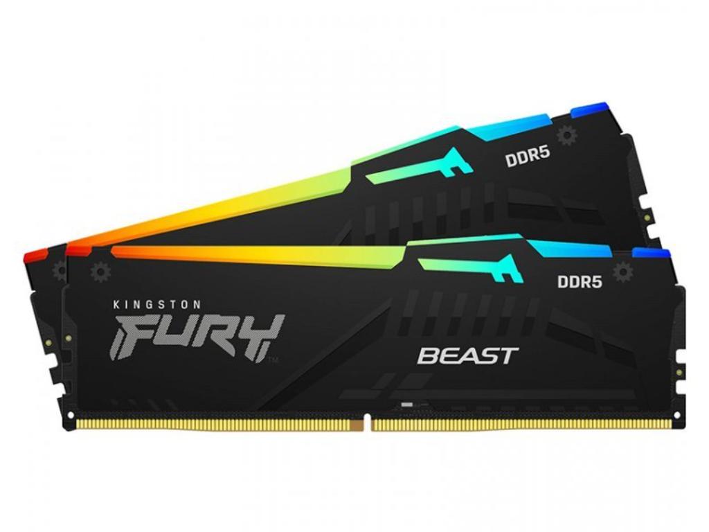 Memorija KINGSTON 16GB(2x8GB)/DIMM/DDR5/5600MHz/CL36/FURY Beast RGB EXPO