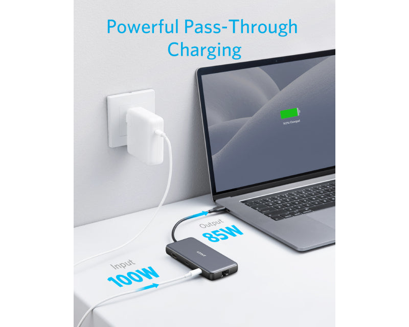 USB-C Data Hub 8u1 10Gbps crni