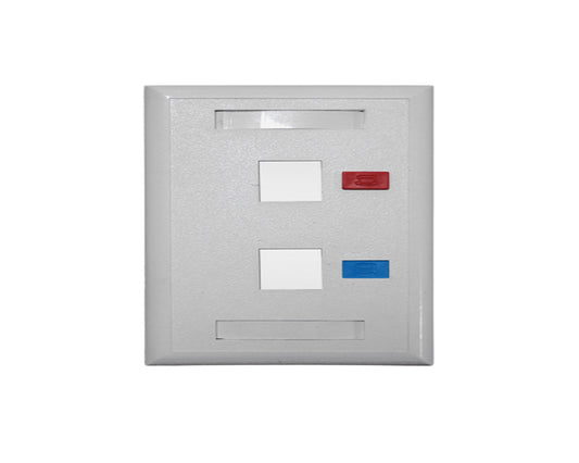 Utičnica modularna, za 2 RJ45 modula, 120mm