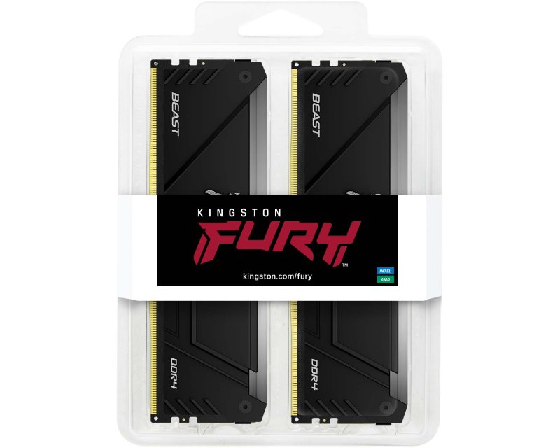 DIMM DDR4 64GB (2x32GB kit) 3200MT/s KF432C16BB2AK2/64  Fury Beast RGB