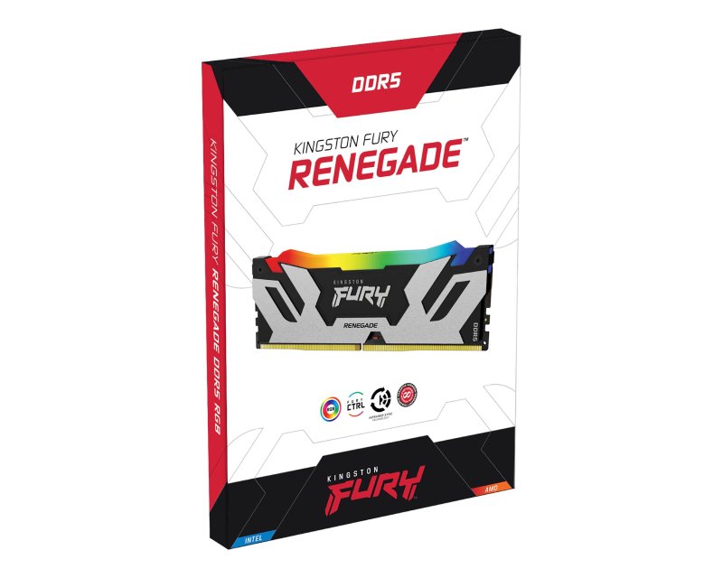 DIMM DDR5 16GB 7600MT/s KF576C38RSA-16 FURY Renegade Silver RGB XMP
