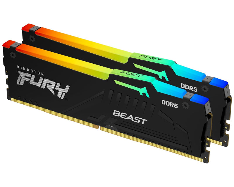 DIMM DDR5 32GB (2x16GB kit) 6400MT/s KF564C32BBEAK2-32 FURY Beast Black RGB EXPO
