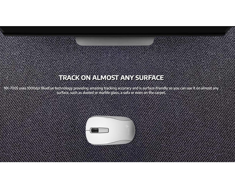 NX-7005 Wireless Optical USB beli miš