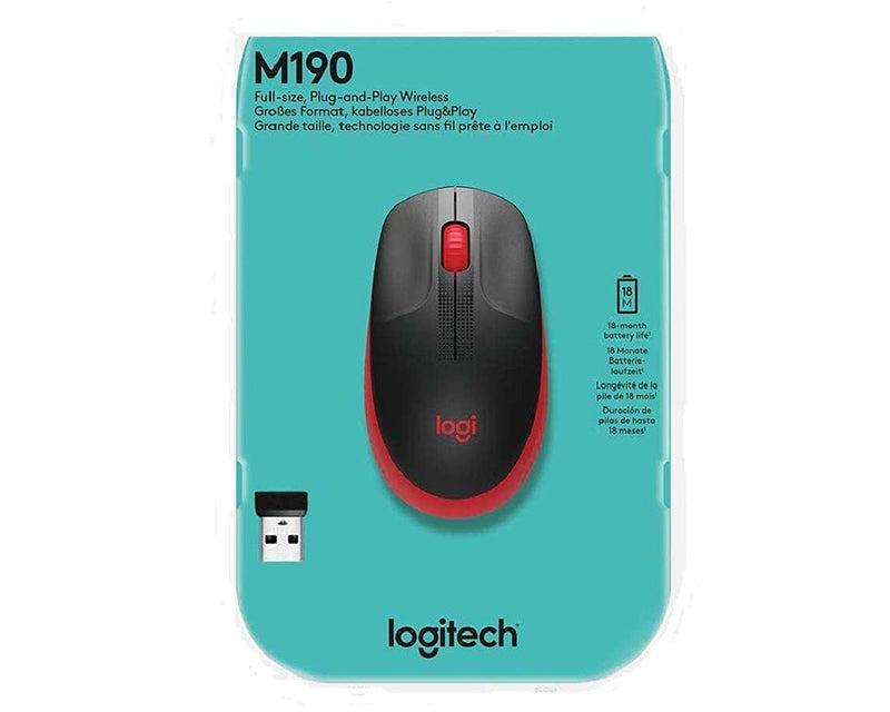 M190 Full-Size Wireless crveni miš