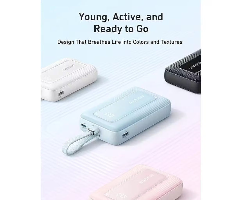 Zolo 20000mAh, 30W, sa ugrađenim USB-C kablom, Power Bank beli