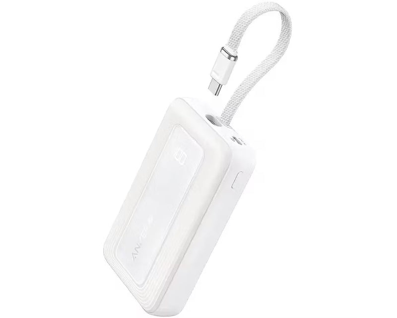 Zolo 20000mAh, 30W, sa ugrađenim USB-C kablom, Power Bank beli