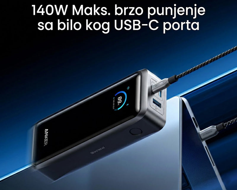 Prime 26250mAh, 300W, Power Bank crni