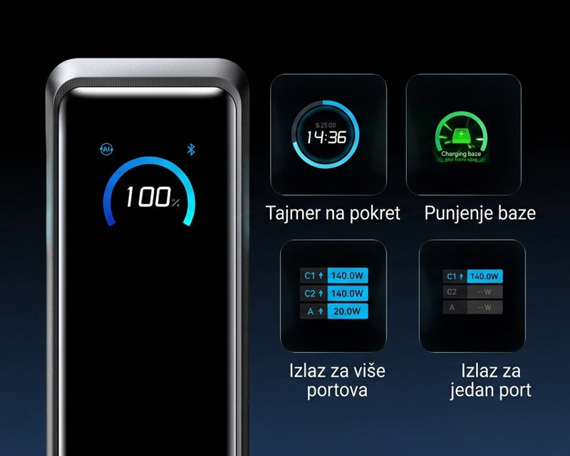 Prime 26250mAh, 300W, Power Bank crni