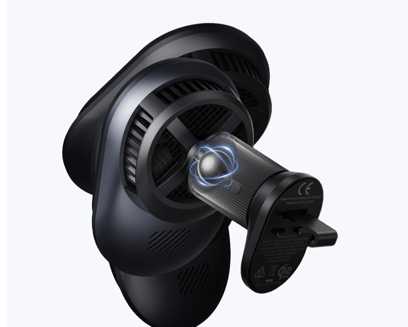 Prime 25W MagGo bežični + auto punjač sa USB-C M/M kablom, crni