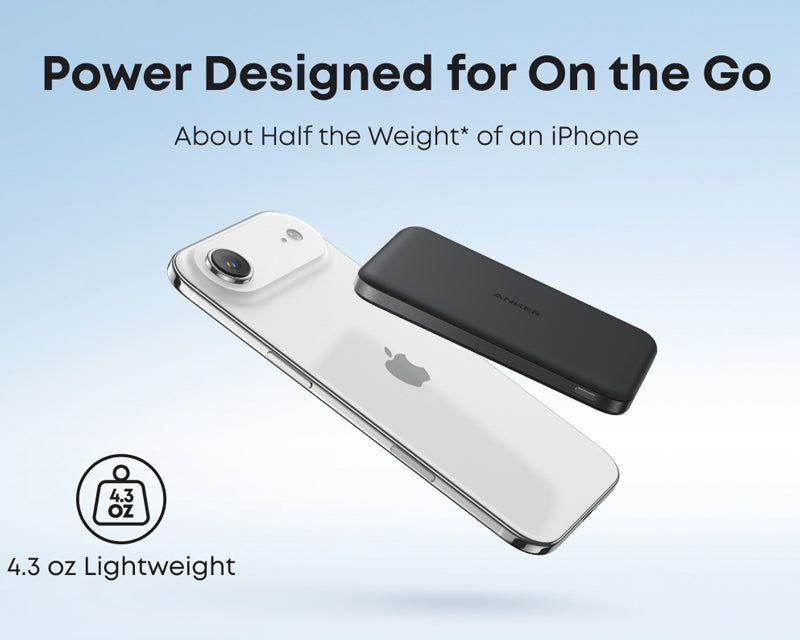 Nano 5000mAh, 20W, Power Bank crni