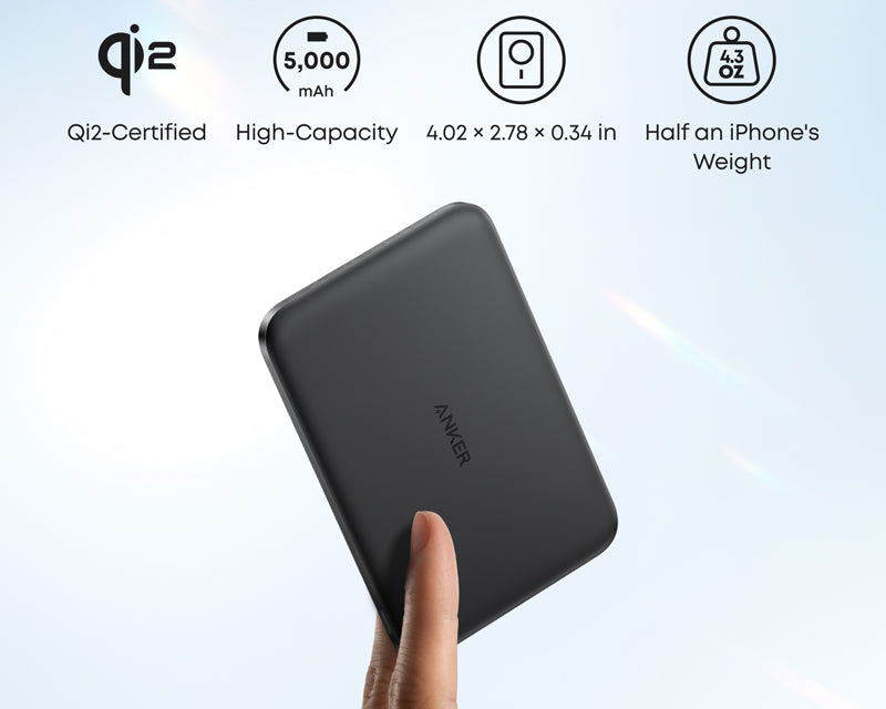 Nano 5000mAh, 20W, Power Bank crni