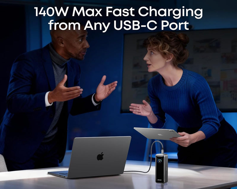 Prime 20000mAh, 220W, Power Bank crni