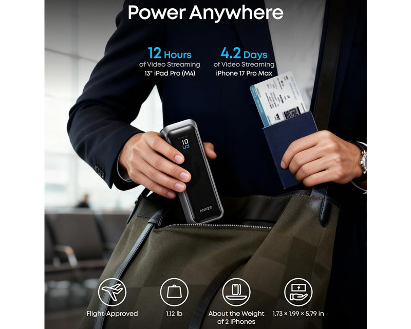 Prime 20000mAh, 220W, Power Bank crni