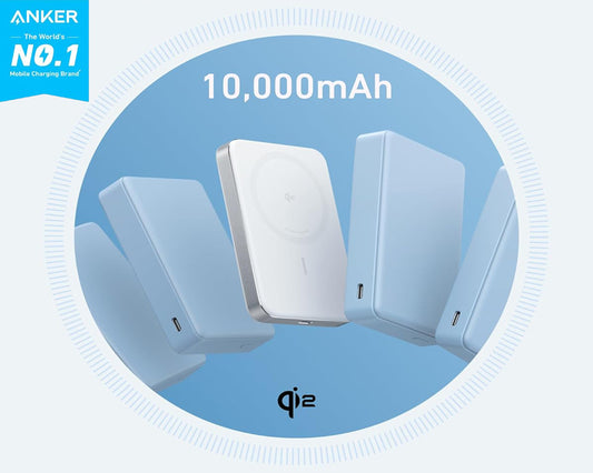 MagGo 10000mAh, 15W, magnetno bežični power bank, beli