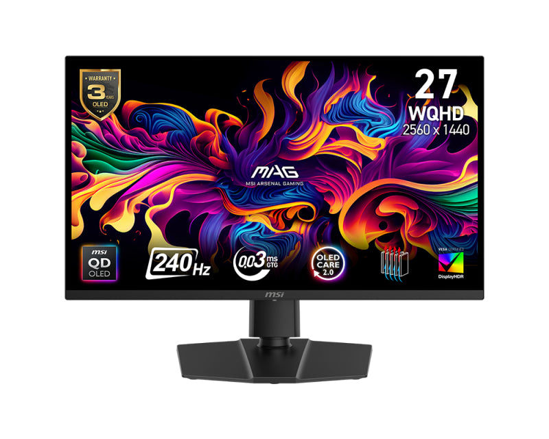 27 inča MAG 271QP QD-OLED X24 WQHD 2560x1440 240Hz Adaptive Sync gaming monitor