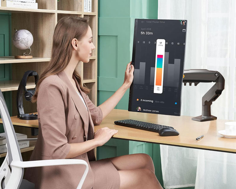 F80 stoni nosač za monitor mat crni 17-30 inča