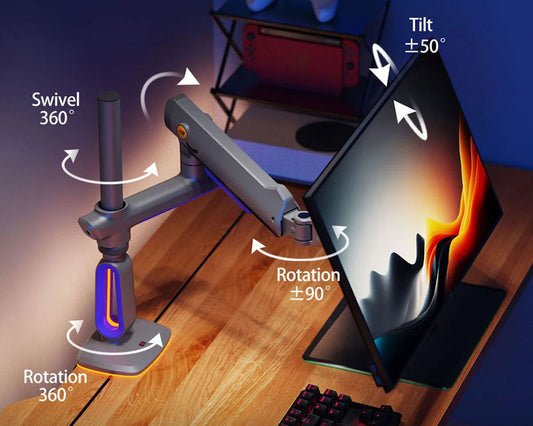 G80 Gaming stoni nosač za monitor mat crni