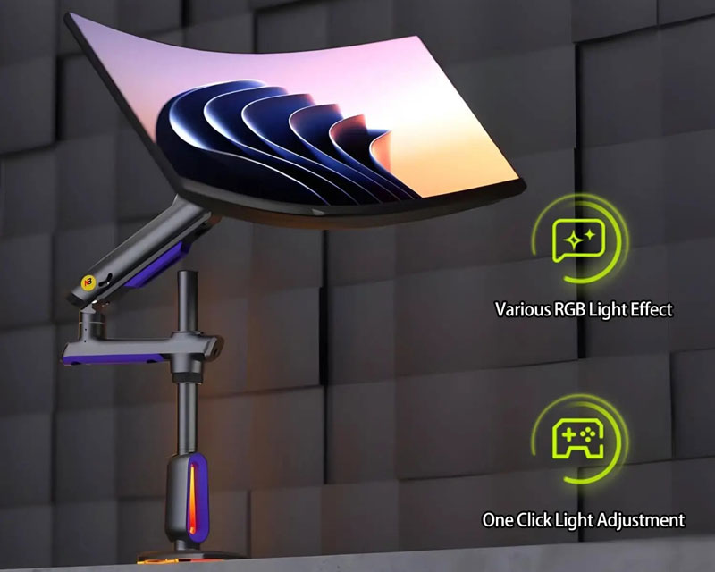 G80 Gaming stoni nosač za monitor mat crni