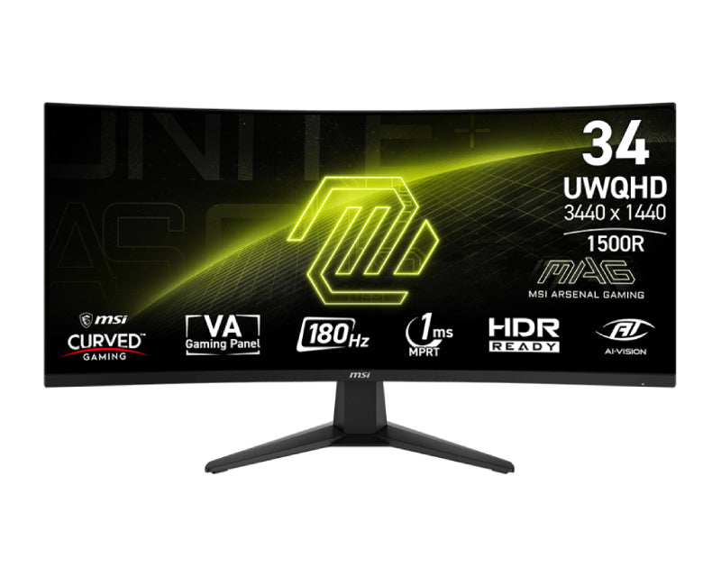 34 inča 346CQ MAG UWQHD 3440x1440 VA 180 Hz zakrivljeni gaming monitor