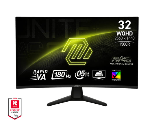 32 inča MAG 32CQ6F WQHD 2560x1440 Rapid VA 180 Hz zakrivljeni gaming monitor