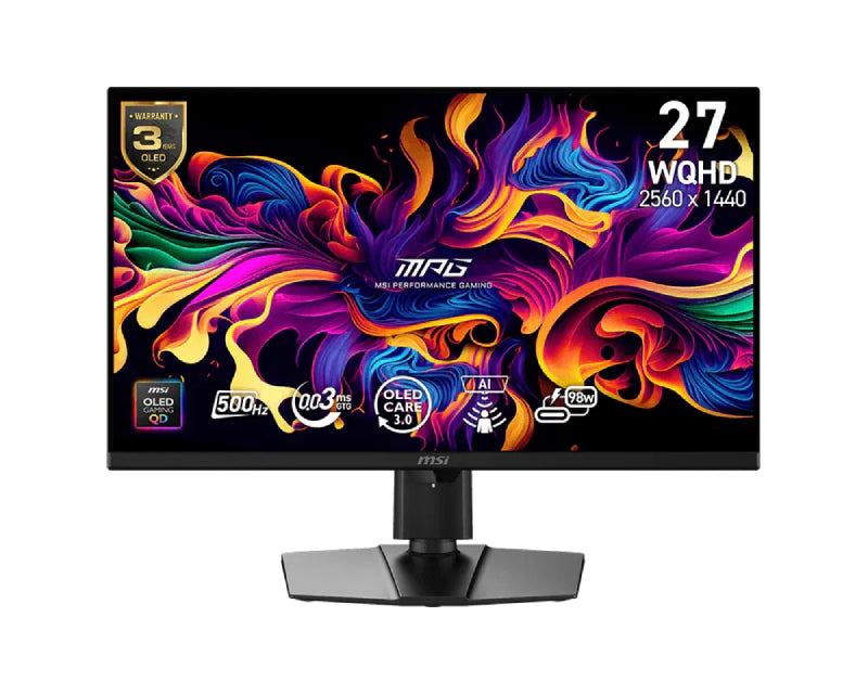 27 inča MPG 271QR QD-OLED X50 2560x1440 OLED 500Hz G-Sync gaming monitor