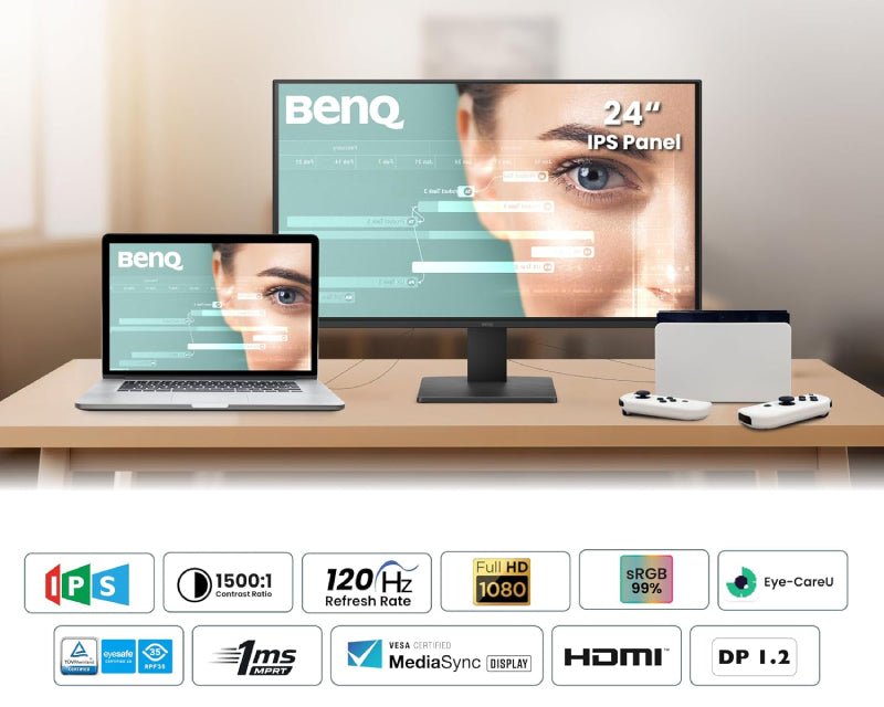 23.8 inča GW2491P FHD 1920x1080 IPS 120 Hz monitor