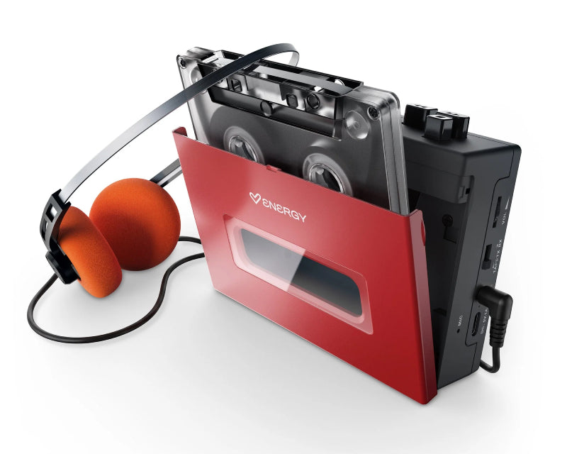 Portable Cassette Player Bluetooth crveno/crni (M50139)